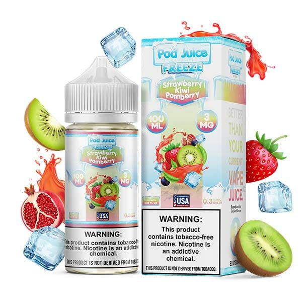 Strawberry Kiwi Pomberry Freeze by Pod Juice Series 100mL with Packaging