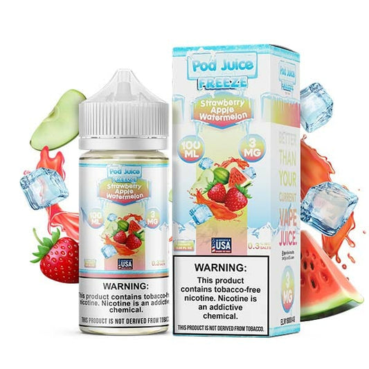 Strawberry Apple Watermelon Freeze by Pod Juice Series 100mL with Packaging