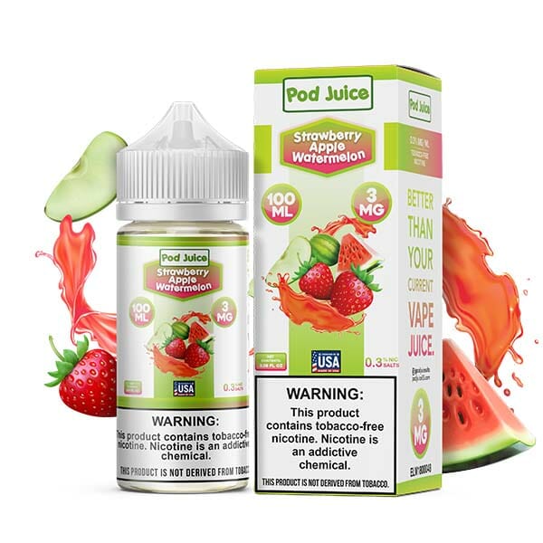 Strawberry Apple Watermelon by Pod Juice Series 100mL with Packaging