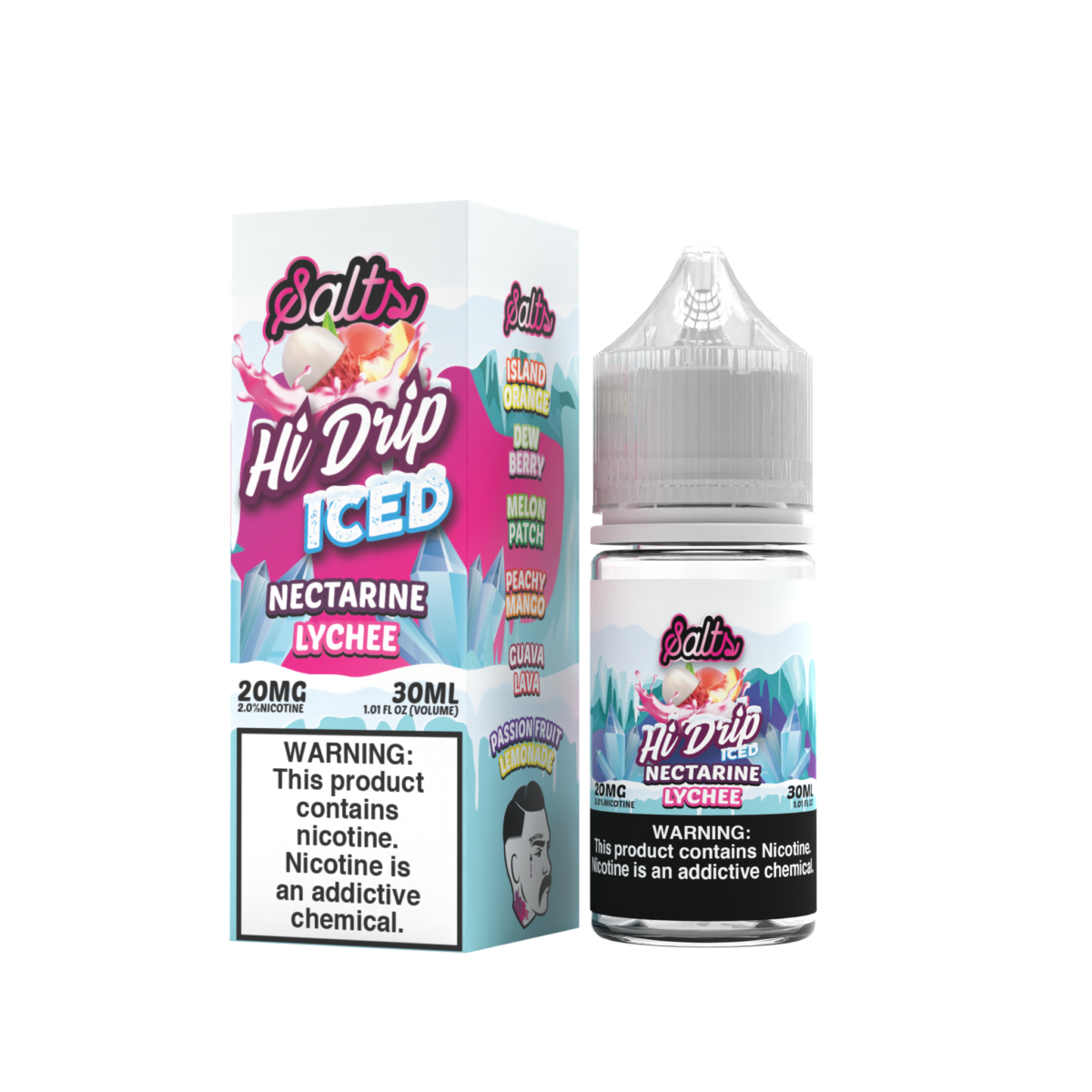 Nectarine Lychee Iced by Hi-Drip Salts Series 30mL with Packaging