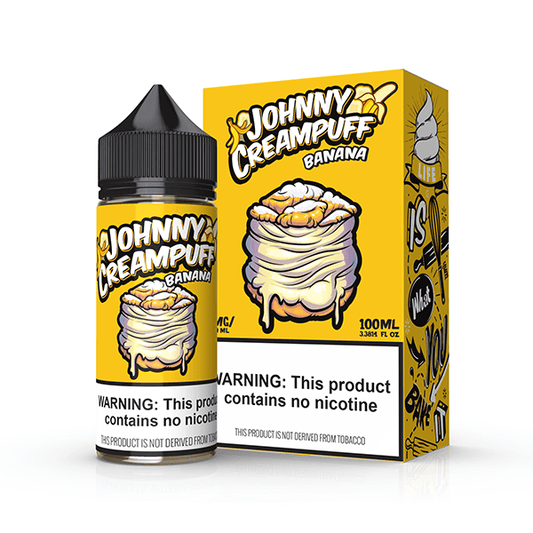 Banana by Tinted Brew – Johnny Creampuff TF-Nic Series 100mL with Packaging