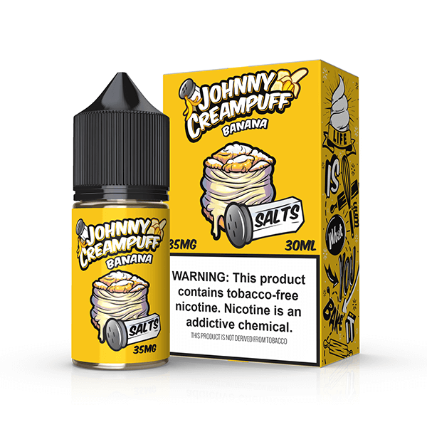 Banana by Tinted Brew – Johnny Creampuff TF-Nic Salts Series 30mL with Packaging
