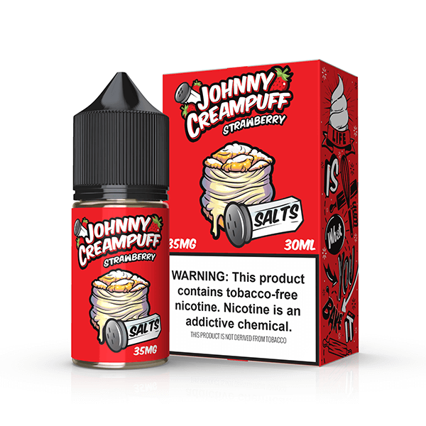 Strawberry by Tinted Brew – Johnny Creampuff TF-Nic Salts Series 30mL with Packaging