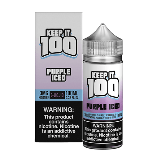 Purple Iced by Keep It 100 Tobacco-Free Nicotine Series 100mL with Packaging