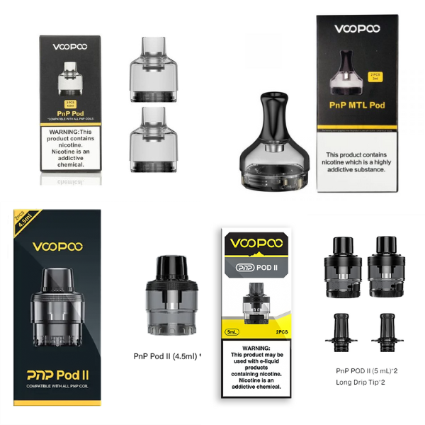  VooPoo PnP Replacement Pods 2-Pack group photo