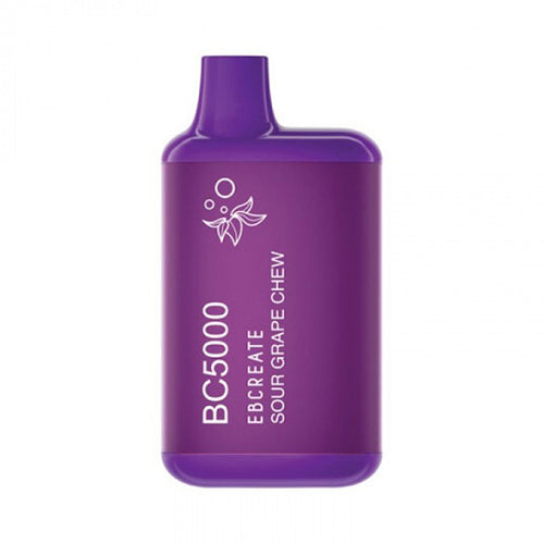 BC5000 (Non Branded EBDESIGN / Branded EBCREATE) Disposable 5000 Puffs 9.5mL 40-50mg sour grape chew