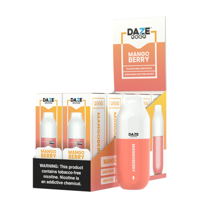 Daze Egge Disposable | 3000 Puffs | 7mL Mango Berry	 with Packaging