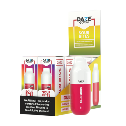 Daze Egge Disposable | 3000 Puffs | 7mL Sour Bites	 with Packaging