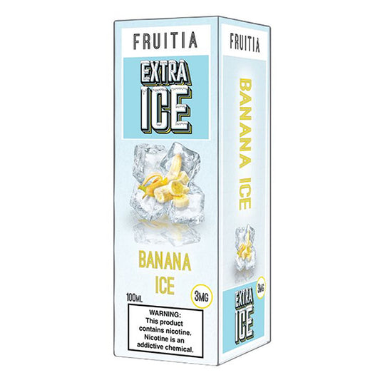 Banana Ice by Fruitia Extra Ice Series E-Liquid 100mL (Freebase) with packaging