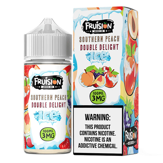Southern Peach Double Delight Ice by Fruision E-Juice (100mL)(Freebase) with Packaging