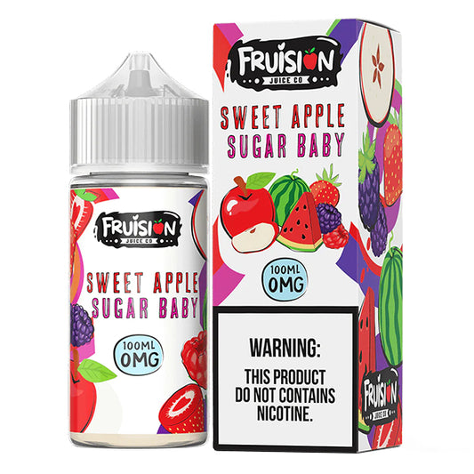 Sweet Apple Sugar Baby by Fruision E-Juice 100mL (Freebase) with packaging
