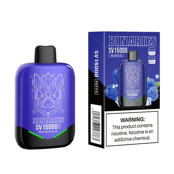 HorizonTech Binaries Cabin SV Disposable 15000 Puffs 20mL 50mg blue razz ice with packaging