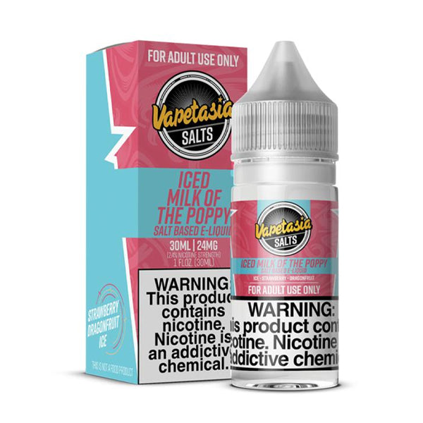 Iced Milk of the Poppy by Vapetasia Salts Series 30mL with Packaging