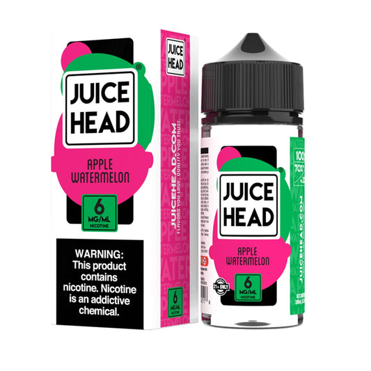 Apple Watermelon by Juice Head Series E-Liquid 100mL (Freebase) with packaging