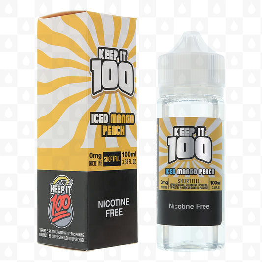 Mango Peach Iced by Keep It 100 Tobacco-Free Nicotine Series 100mL with Packaging