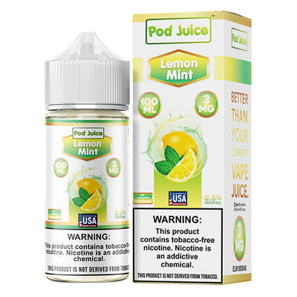 Lemon Mint by Pod Juice – Hyde TFN Series 100mL 3mg with packaging
