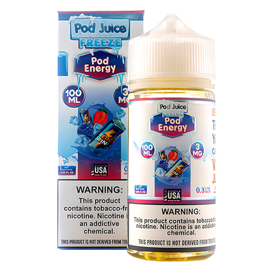 Pod Energy Freeze by Pod Juice TFN Series 100mL 3mg with packaging