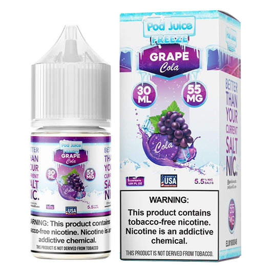 Grape Cola Freeze by Pod Juice TFN Salt 30mL 55mg with packaging