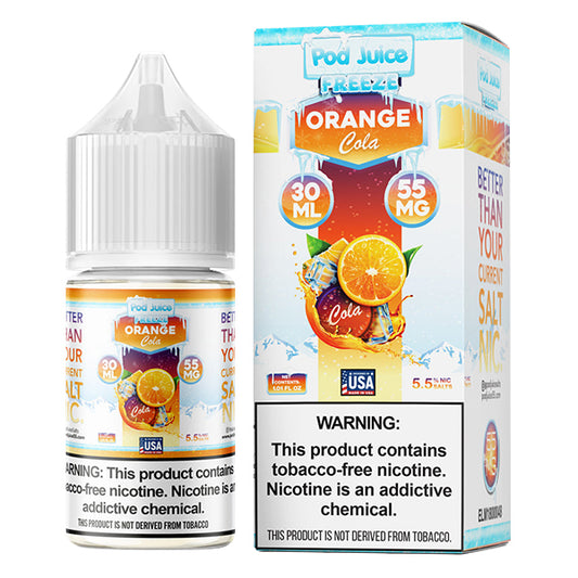 Orange Cola Freeze by Pod Juice TFN Salt 30mL 55mg with packaging
