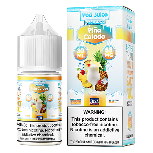 Pina Colada Freeze by Pod Juice TFN Salt 30mL 55mg with packaging