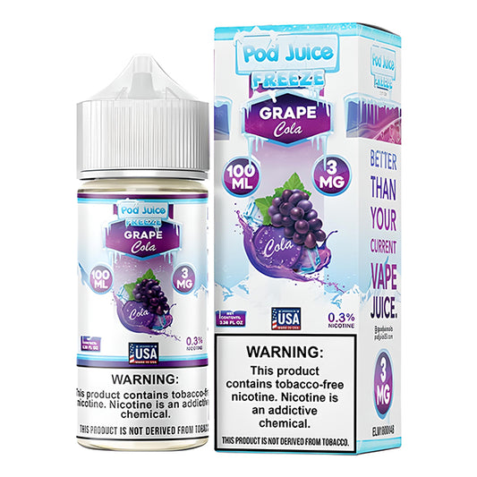 Grape Cola Freeze by Pod Juice TFN Series 100mL 3mg with packaging