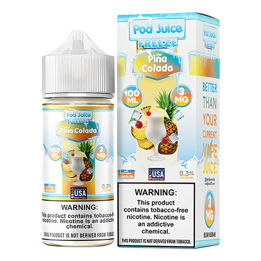 Pina Colada Freeze by Pod Juice TFN Series 100mL 3mg with packaging