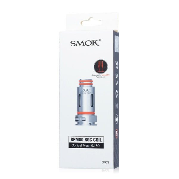SMOK RGC Conical Mesh Coils | 5-Pack 0.17ohm Packaging