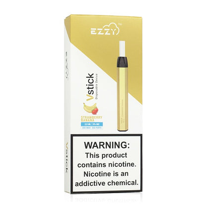 EZZY Vstick Disposable E-Cigs Strawberry Banana Packaging