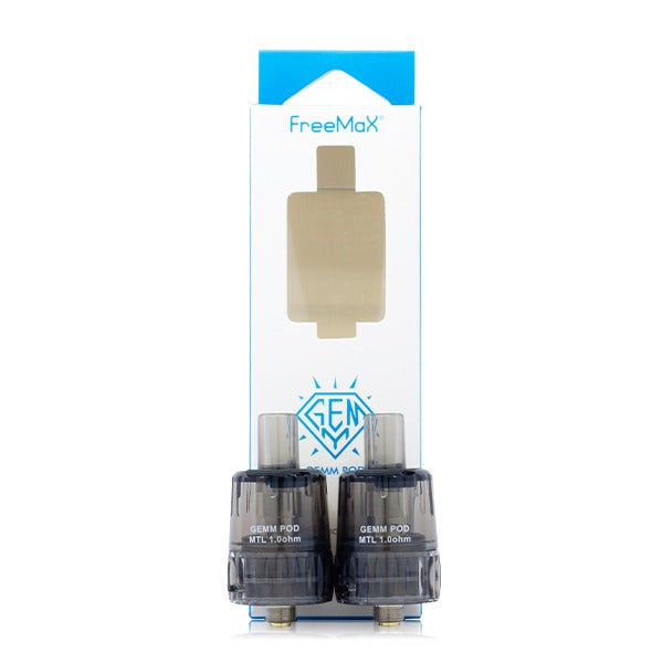 FreeMax GEMM Replacement Pods 2-Pack black mtl 1.0ohm with packaging