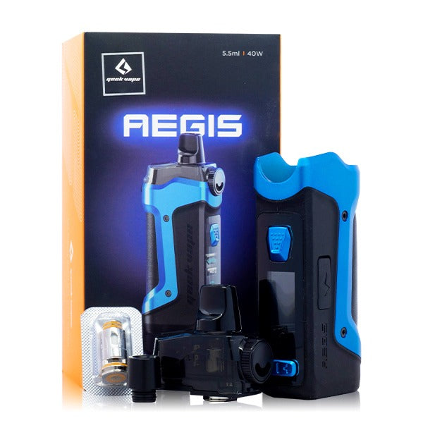 GeekVape Aegis Boost Plus Kit 40w with packaging and all parts