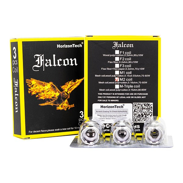 HorizonTech Falcon Coils M2 0.16ohm 3-Pack with packaging