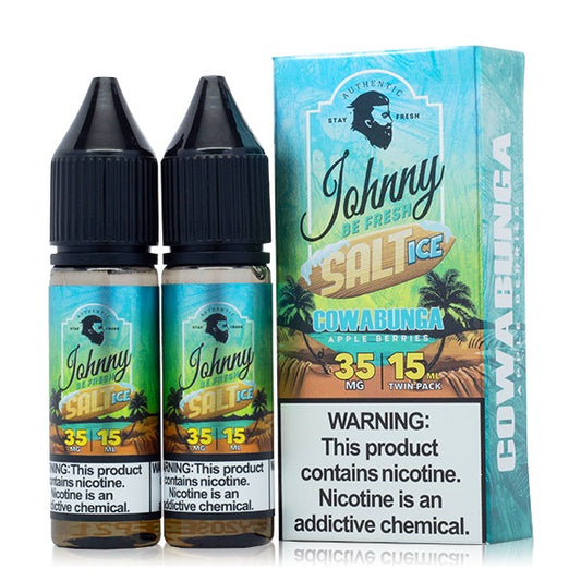Cowabunga Ice Salt By Johnny AppleVapes Salt 30mL (x2 15mL Pack) with Packaging