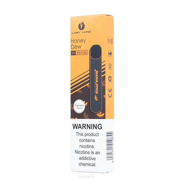 Lost Vape Mana Stick Disposable Ecigs - 300 Puff Honey Dew packaging