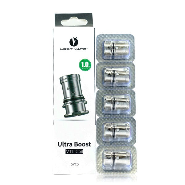 Lost Vape Ultra Boost Coils MTL 1.0ohm 5-Pack with packaging