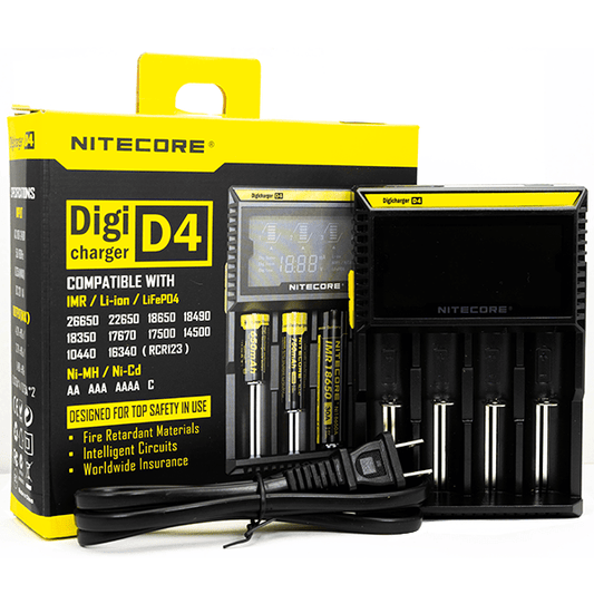 Nitecore Digicharger D4 Battery Charger with packaging