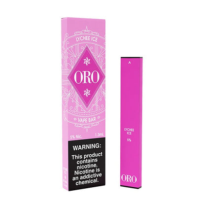 ORO Disposable | 300 Puffs | 1.3mL Lychee Ice with Packaging