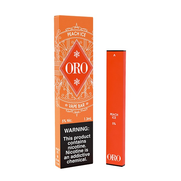 ORO Disposable | 300 Puffs | 1.3mL Peach Ice with Packaging