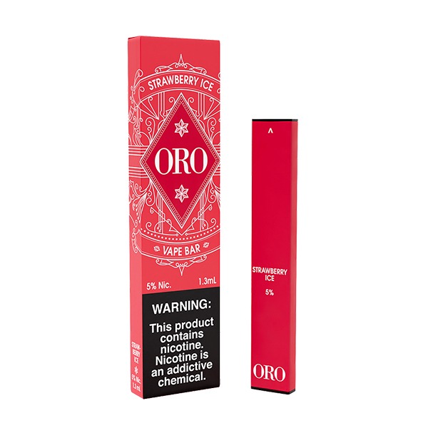 ORO Disposable | 300 Puffs | 1.3mL Strawberry Ice with Packaging
