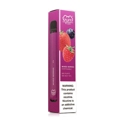 Puff PLUS Disposable E-Cig (Individual) Mixed Berries packaging
