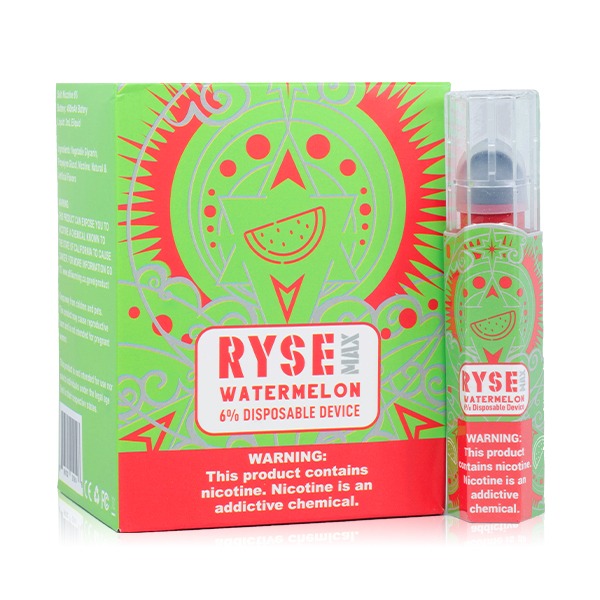 Ryse MAX Disposable | 600 Puffs | 3mL Watermelon with packaging