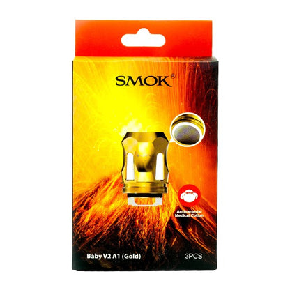 SMOK TFV8 Baby V2 Coils A1 gold 3-Pack with packaging