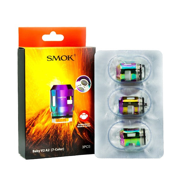 SMOK TFV8 Baby V2 Coils A2 7-color 3-Pack with packaging