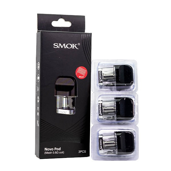 SMOK Novo Pods (3-Pack) Mesh 0.8ohm with packaging