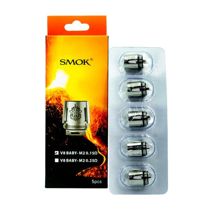 SMOK TFV8 Baby Coils M2 c0.15 (5-Pack) with packaging