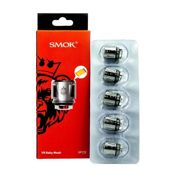 SMOK TFV8 Baby Coils Baby Mesh 0.15ohm (5-Pack) with packaging