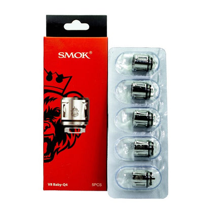 SMOK TFV8 Baby Coils Q4 0.4ohm (5-Pack) with packaging