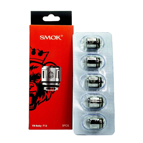 SMOK TFV8 Baby Coils T12 0.15ohm (5-Pack) with packaging