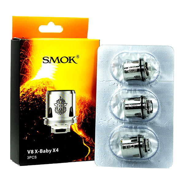 SMOK TFV8 X-Baby Coils X4 0.13ohm  (3-Pack) with packaging