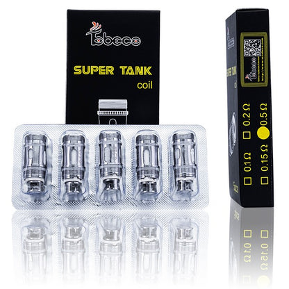 Tobeco Super Tank Coils (5-Pack) 0.5 ohm with packaging