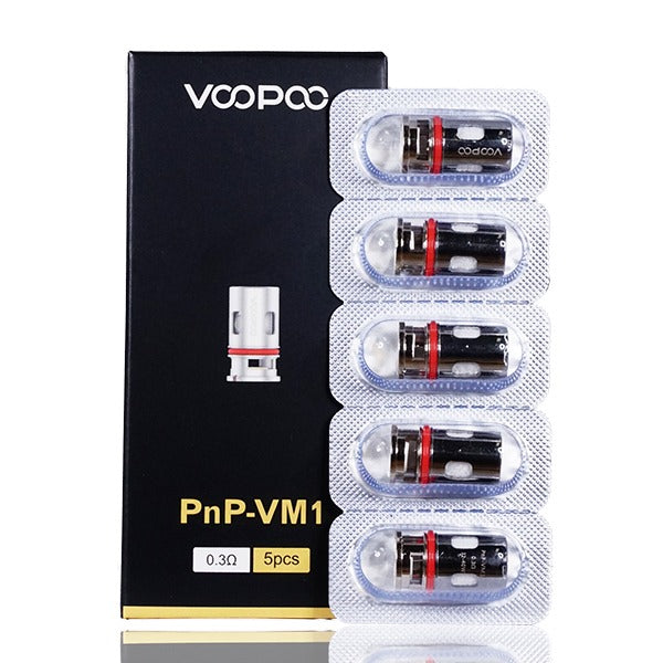 VooPoo PnP Coils | 5-Pack VM1 0.3ohm with packaging